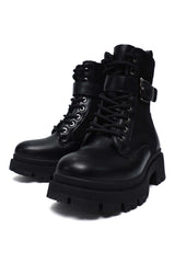 FASHION STEP ANKLE BOOT-BLACK