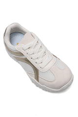 SPORTS LACE-UP SNEAKER-OFFWHITE/GLD