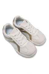 SPORTS LACE-UP SNEAKER-OFFWHITE/GLD