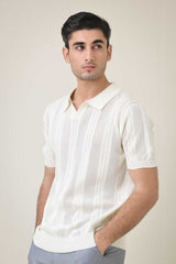 GROVE STITCH POLO-WHITE