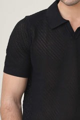 PEARLWEAVE CLASSIC POLO-BLACK
