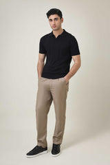 TEXTURELLO LOOM POLO-BLACK