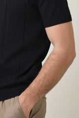 TEXTURELLO LOOM POLO-BLACK