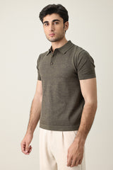 ESSENTIAL SHORT SLEEVE POLO-OLIVE