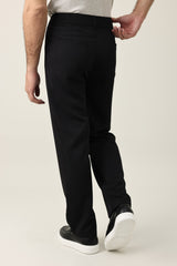 TAILORED PLEAT TROUSERS-BLACK