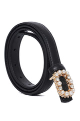 PEARL EMBRACE BELT-BLACK