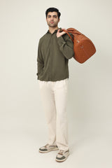 CASUAL DRAWSTRING TROUSER-BEIGE