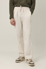 CASUAL DRAWSTRING TROUSER-BEIGE