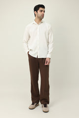 CIPHER LINE TAILORED FLOW BOTTOM-COFFEE