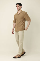 LEISURE SUMMER SHIRT-BROWN