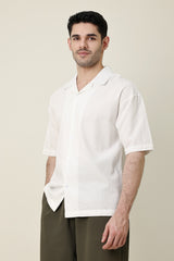 FLOWSTRUCT BUTTON SHIRT-WHITE