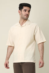 FLOWSTRUCT BUTTON SHIRT-BEIGE