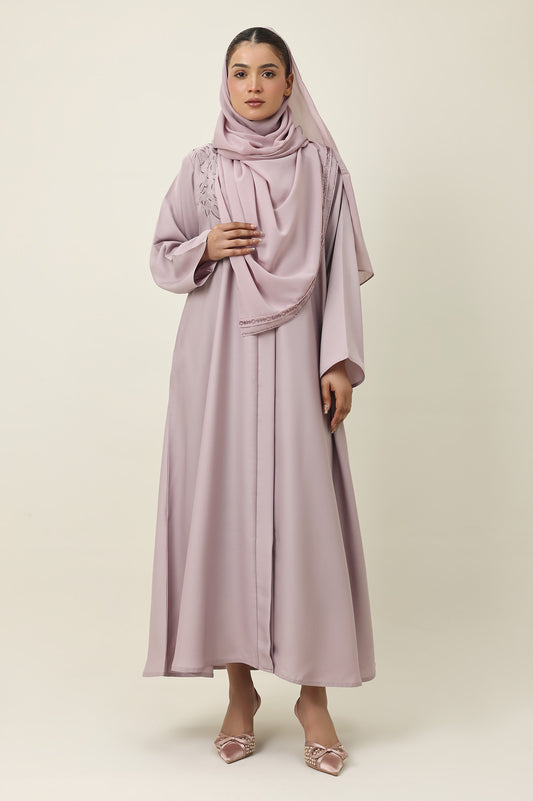 NATURAL ELEGANCE ABAYA-LAVENDER