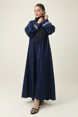 NATURAL ELEGANCE ABAYA-NAVY