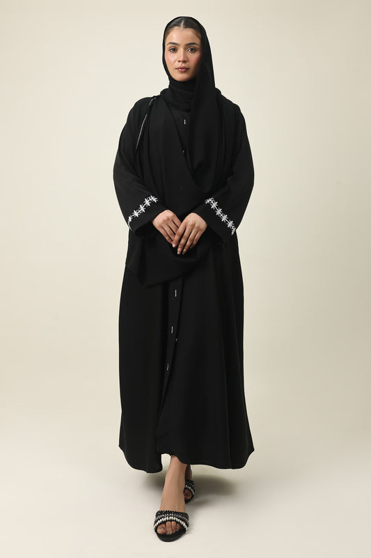 NATURAL ELEGANCE ABAYA-BLACK