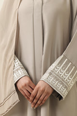 ROUHANI ELEGANT EVERYDAY ABAYA-BEIGE