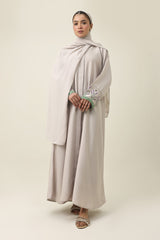 AYLA SOFT MODEST ABAYA-BEIGE