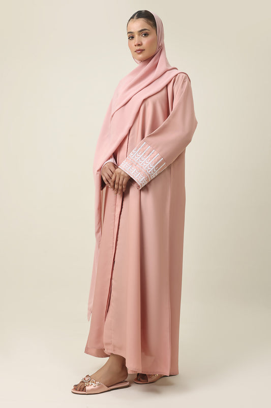 ROUHANI ELEGANT EVERYDAY ABAYA-PINK