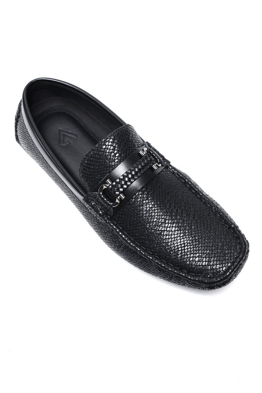ASTON TEXTURED LOAFERS-BLACK