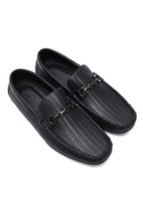 PARIS ROYALE WOVEN LOAFERS-BLACK