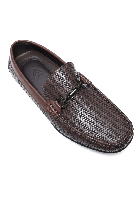 PARIS ROYALE WOVEN LOAFERS-COFFEE