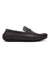 PREMIUM TEXTURED LOAFERS-COFFEE