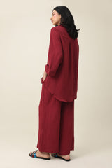 ZENORA FLOW CASUAL ENSEMBLE-MAROON
