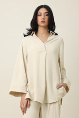 ZENORA FLOW CASUAL ENSEMBLE-BEIGE