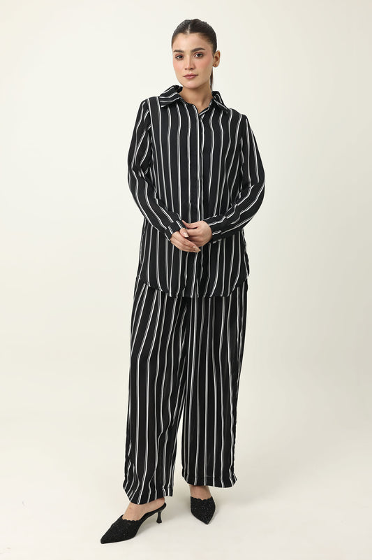 TIMELESS PINSTRIPE CO ORD-BLACK