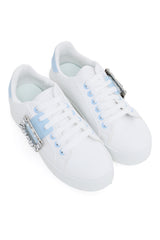 FUSION BUCKLE SNEAKERS-WHITE/BLUE