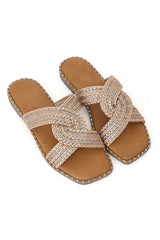 CRYSTAL KNOT SLIDE-CHAMPAGNE