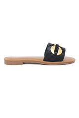 RADIANT GOLD & BOLD SLIDE-BLACK