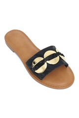 RADIANT GOLD & BOLD SLIDE-BLACK