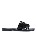 GOLDEN MOSAIC EMBELLISHED SLIDES-BLACK