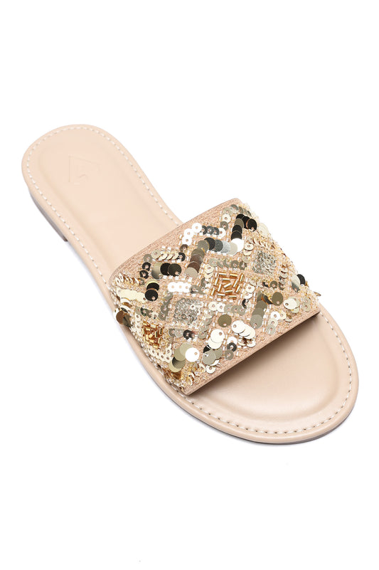 BOLD BAND SLIDE-BEIGE
