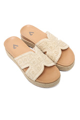 SUMMER FASHIONISTA TEXTURE SLIDE-BEIGE