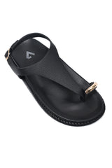 CLASSIC T-BAR FLAT SANDAL-BLACK