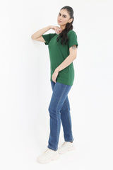 CLASSIC FIT ESSENTIAL TEE-DARK-GREEN