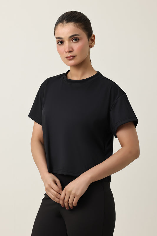 PURE MOTION SHORT T-SHIRT-BLACK