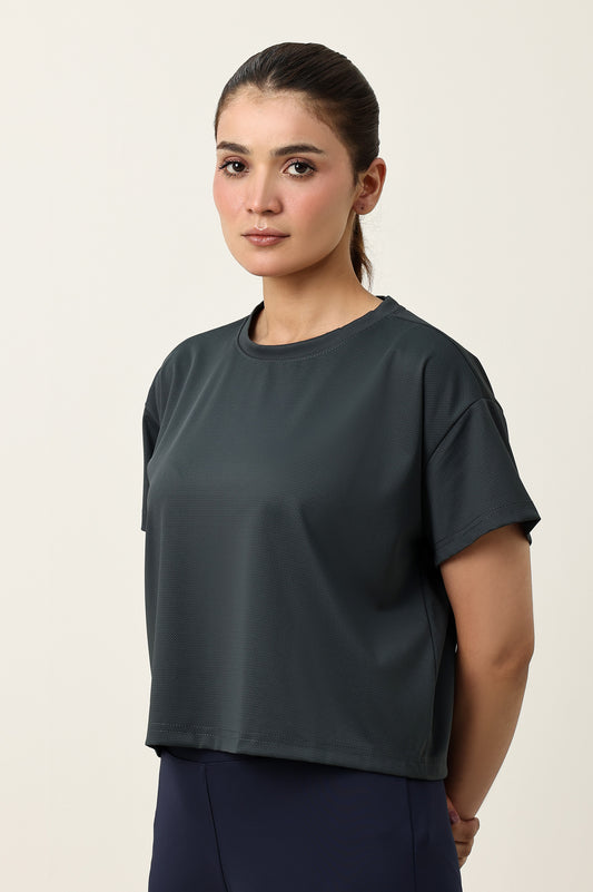PURE MOTION SHORT T-SHIRT-GREY
