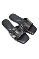 MOSAIC GLAM SLIDES-BLACK