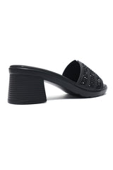 STURDY GLAM HEEL-BLACK