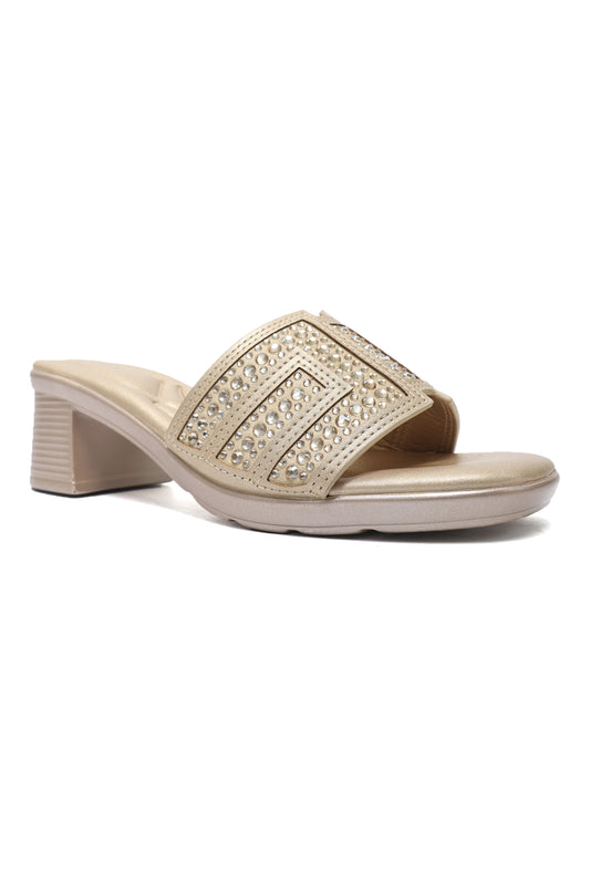 STURDY GLAM HEEL-GOLD