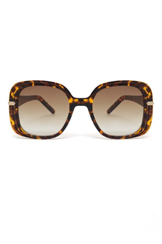 TESSORA CURVED EDGE GLASSES-LEOPARD