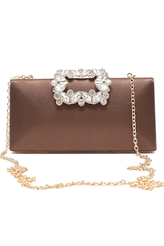 GEM GLAM EVENING CLUTCH-BRONZE