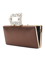 GEM GLAM EVENING CLUTCH-BRONZE