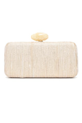 MARBLE CLASP EVENING CLUTCH-NATURAL
