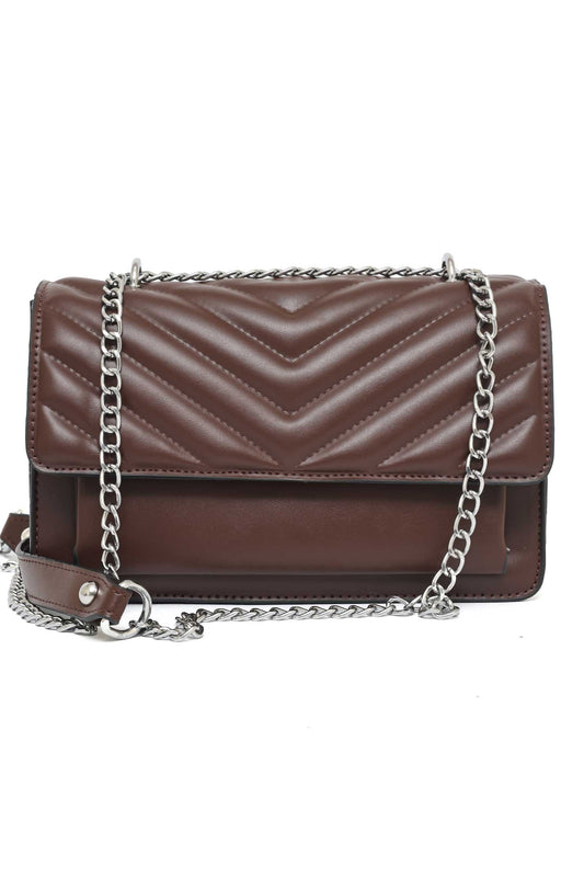 BLAZE PANEL HAND BAG-COFFEE