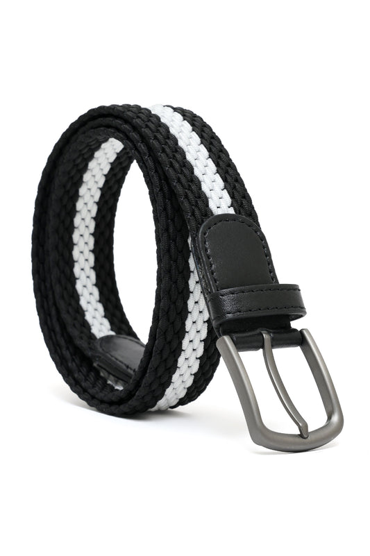 DUOMESH CONTRAST BELT-BLACK-WHITE