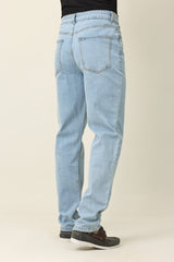 DENIM CUT BOTTOM-SKY/BLUE